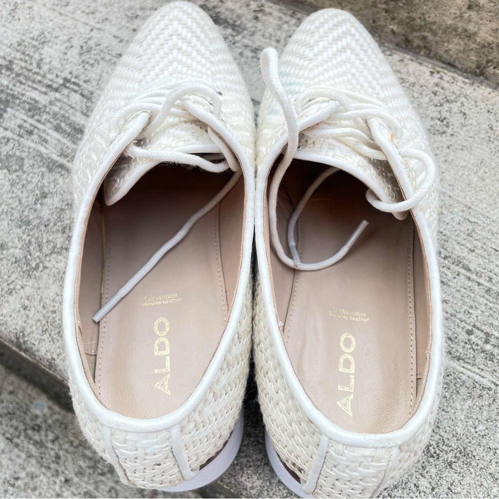 Aldo Cream Platform Women’s Shoes with Quilted Texture Size US 8.5 EUR 39 CM 25 - Picture 5 of 8